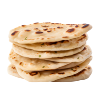 AI generated Flat Bread Stack on transparent background PNG image