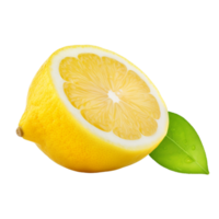 ai generado agrios refresco con limón pelar en transparente antecedentes png