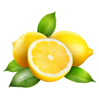 AI generated Savor the Citrus Fresh Lemon png