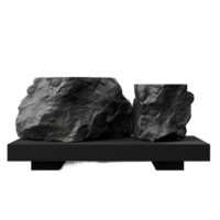 AI generated black coal transparent background png