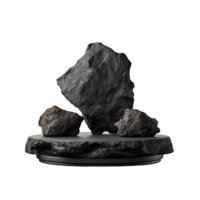 AI generated Black Coal on Transparent Background png