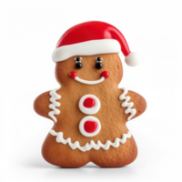 AI generated gingerbread gingerbread man on transparent background png