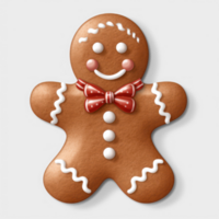 AI generated gingerbread gingerbread man on transparent background png