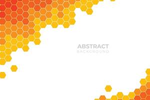 creative orange hexagon shape abstract background vector