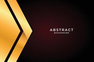 Abstract premium black and gold geometric background Free Vector