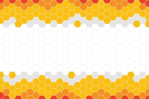 creative orange hexagon shape abstract background vector