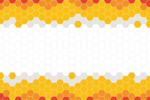 creative orange hexagon shape abstract background vector