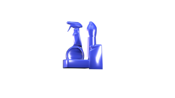 Blue Glossy Cleaner png