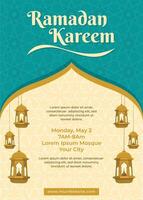 Free beautiful ramadan poster template vector