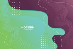 Modern tosca and brown fluid gradient background with curvy shapes Free Vector