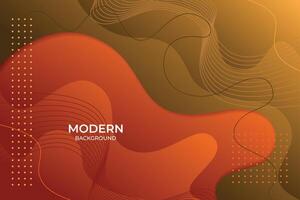 Modern brown red fluid gradient background with curvy shapes Free Vector