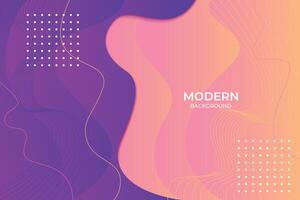 Modern purple and pink fluid gradient background with curvy shapes Free Vector