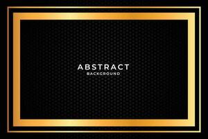 Abstract premium black and gold geometric background Free Vector