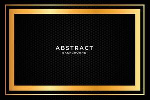 Abstract premium black and gold geometric background Free Vector