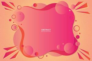 Liquid pink orange Background design vector