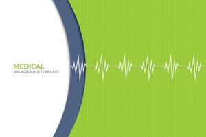 Healthcare and medical banner with heartbeat line Free Vector