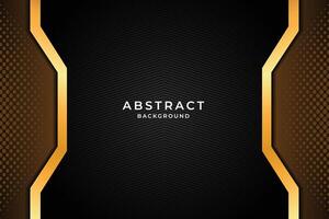 Abstract premium black and gold geometric background Free Vector