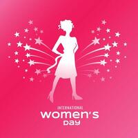 happy women's day background to celebrate the achievements vector