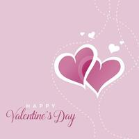 cute hearts background for valentines day vector