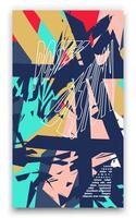 a poster with a colorful abstract design vector