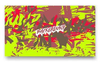 a green and red abstract painting with the wordgraffiti vector