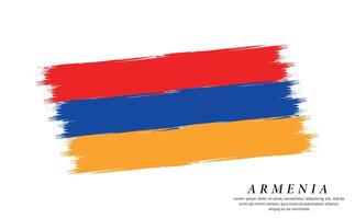 Armenia bandera cepillo vector antecedentes. grunge estilo país bandera de Armenia cepillo carrera aislado en blanco antecedentes