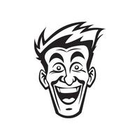 face of a person laughing and happy vector image