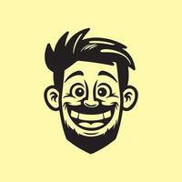 face of a person laughing and happy vector image
