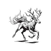 Deer Monster Illustrations vector