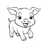 Pig Cartoon Vector Images