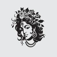 Krishna silueta vector arte, iconos, y gráficos