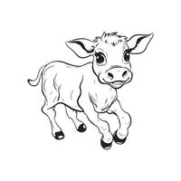 vaca dibujos animados vector imágenes