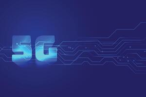 5g digital fast speed technology background vector