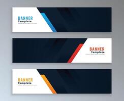 web banners template set with text space vector