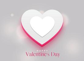 elegante 3d corazón diseño para San Valentín día vector
