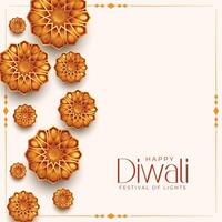 decorative happy diwali festival design background vector