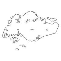 Singapur mapa vector símbolo diseño