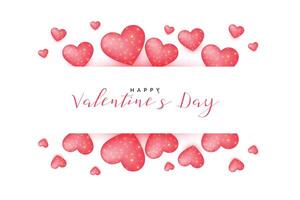 lovely valentines day greeting background vector