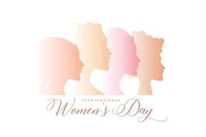 beautiful happy women's day greeting background to celebrate feminism vector