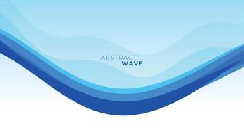 abstract blue curvy wave with smooth movement modern background vector