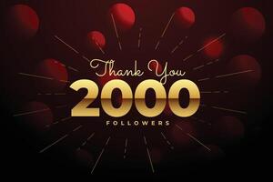 thank you 2k web followers and fans post for digital marketing strategies vector