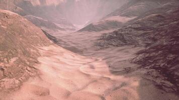 A digitally created desert landscape video