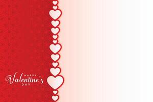 contento san valentin día tarjeta diseño con corazones antecedentes vector