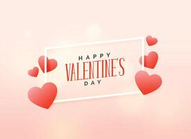 soft valentine's day love background design vector