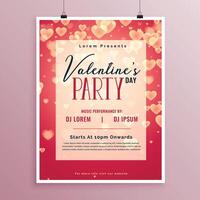 valentines day party poster design vector