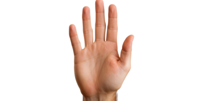 ai generiert isoliert männlich Hand png