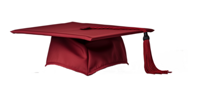 AI generated Red Graduation Hat Transparent Background png