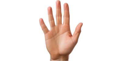 ai genererad transparent bakgrund man hand png