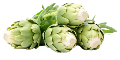 AI generated artichoke isolated on transparent background png