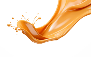 AI generated Caramel splashing on transparent background png